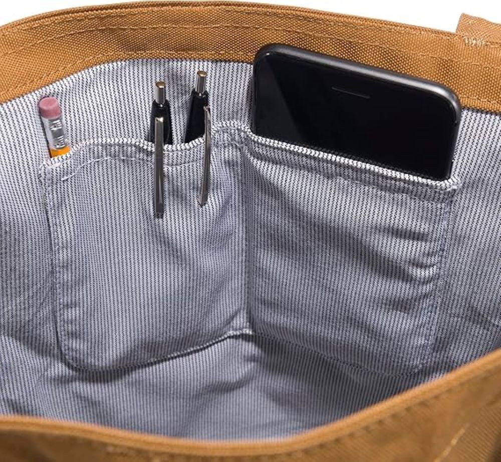 CARHARTT Unisex Vertical Open Tote Bag Durable Water-Resistant CB0378 Brown