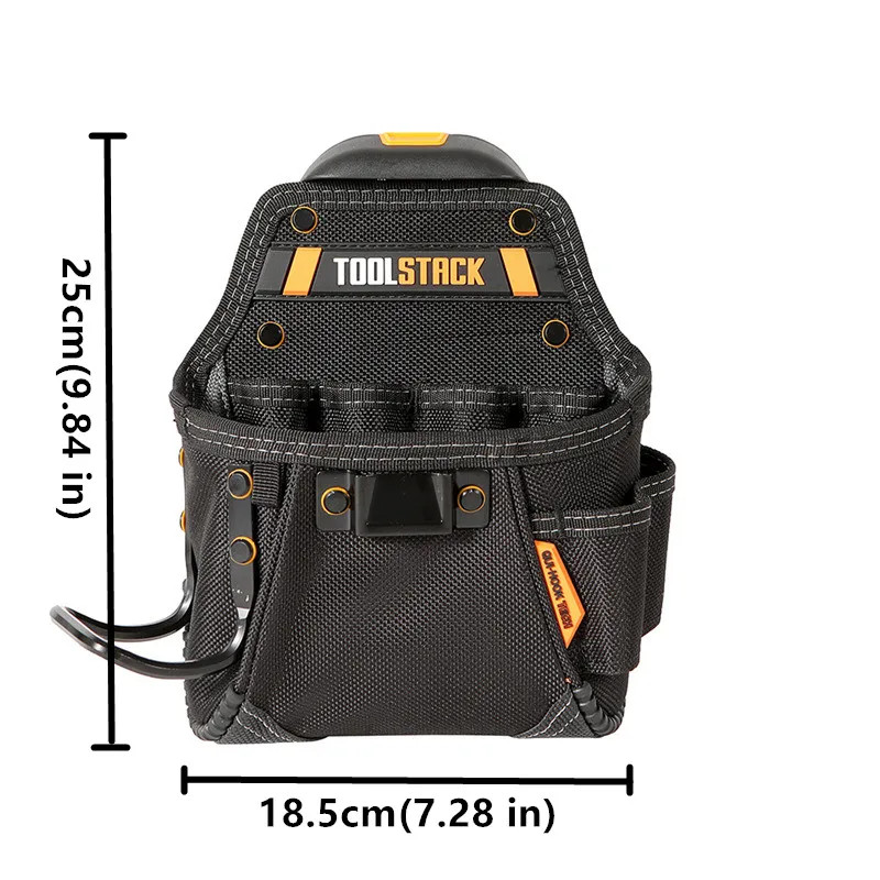 TOOLSTACK Quick Release Tool Pouch Clip-On Work Belt Bag Hub Included