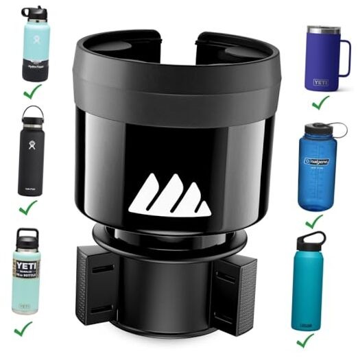 Hydro Expander – Car Cup Holder Expander Organizer with Adjustable Base Black