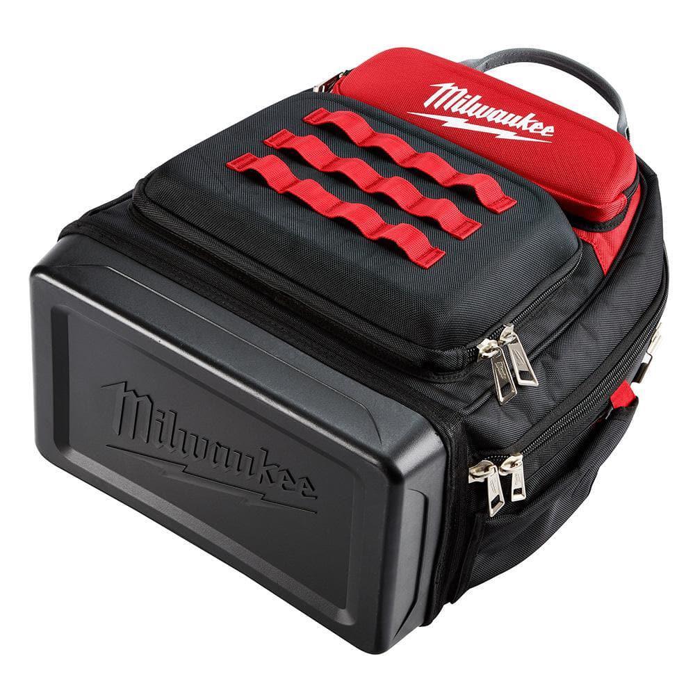 Jobsite Tool Backpack 48 Pockets Hard Molded Base with 6 Piece Screwdriver Set