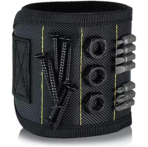 Magnetic Wristband Tool Holder 15 Magnets for Screws Nails Drill Bits Repair