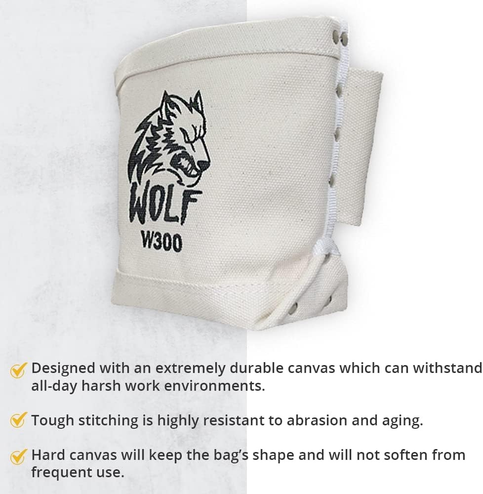 Wolf Canvas Tool Pouch Tunnel Loop Bull Pin
