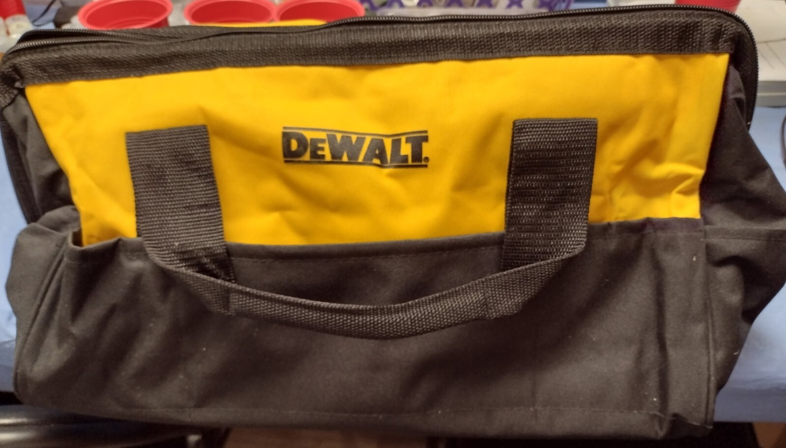 **New** Dewalt Tool Bag Heavy Duty Ballistic Nylon 19” x 12″ x 12″ w/ 14 pockets