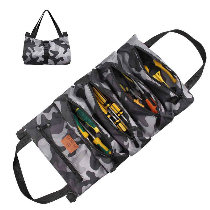 Roll Up Tool Bag Multi-Purpose Pouch Wrench Organizer Small Shoulder Tool Bag
