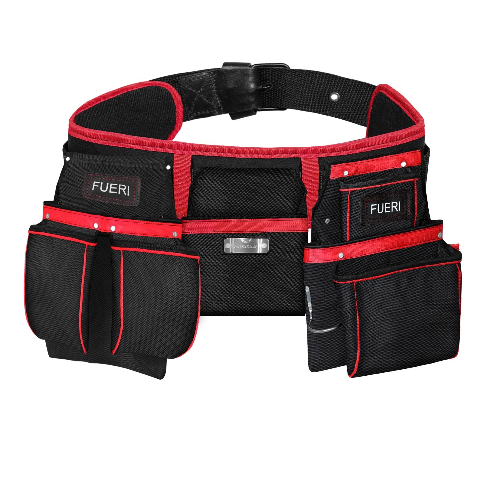 FUERI Nylon 23 Pocket Tool Belt Bags for Men, Heavy Duty Tool Pouches Set with