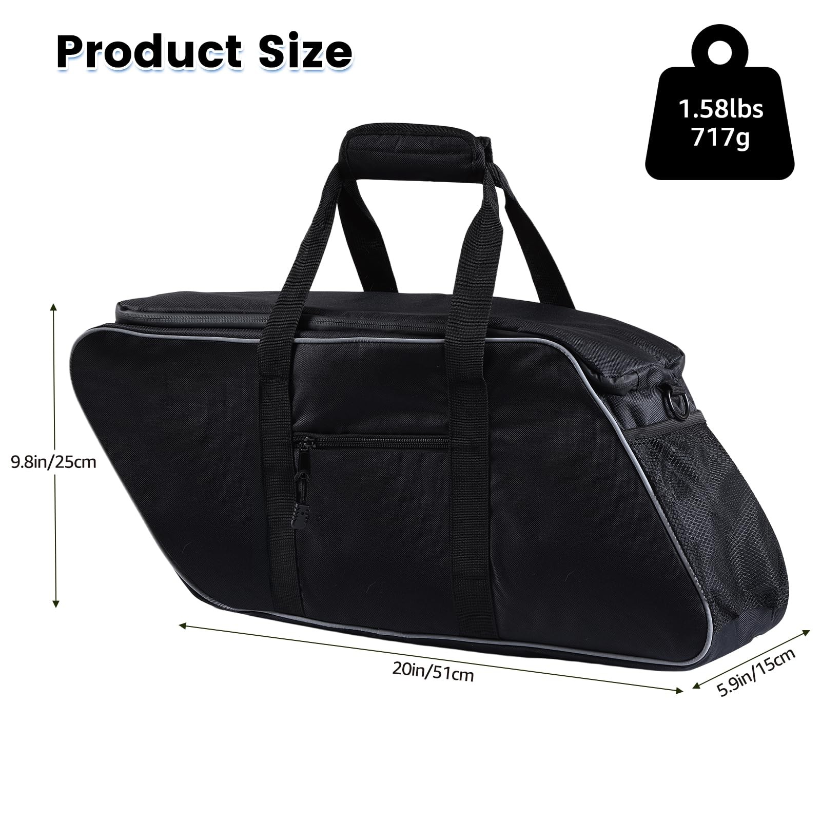 Motorcycle SaddleBag Cooler Bag Leakproof For Harley Touring Road King 18L Large