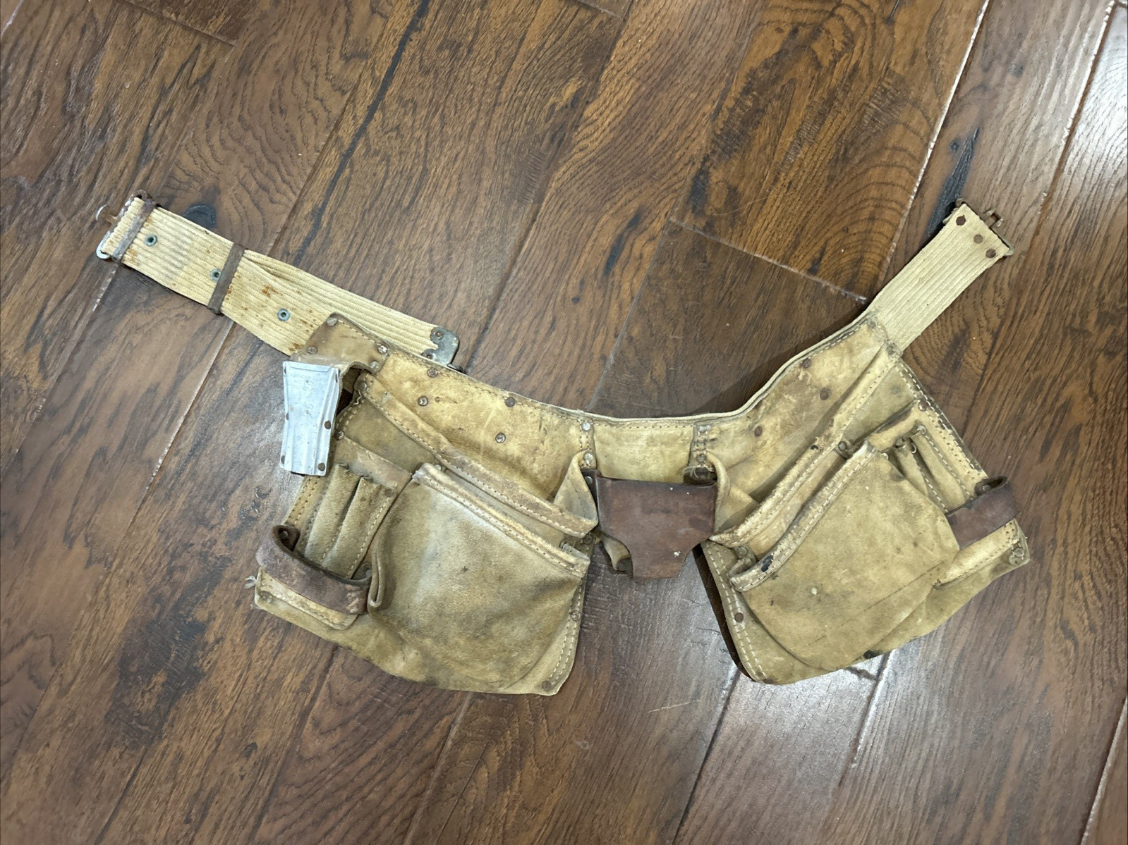 Vintage Sears Craftsman Carpenter Tool Belt Apron 45147 Heavy Top Grain Cowhide