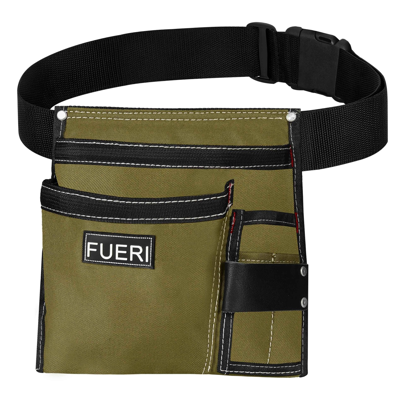 5-Pocket Cordura Single-Side Tool Pouch with Belt, Durable Belt for Adjustabl…