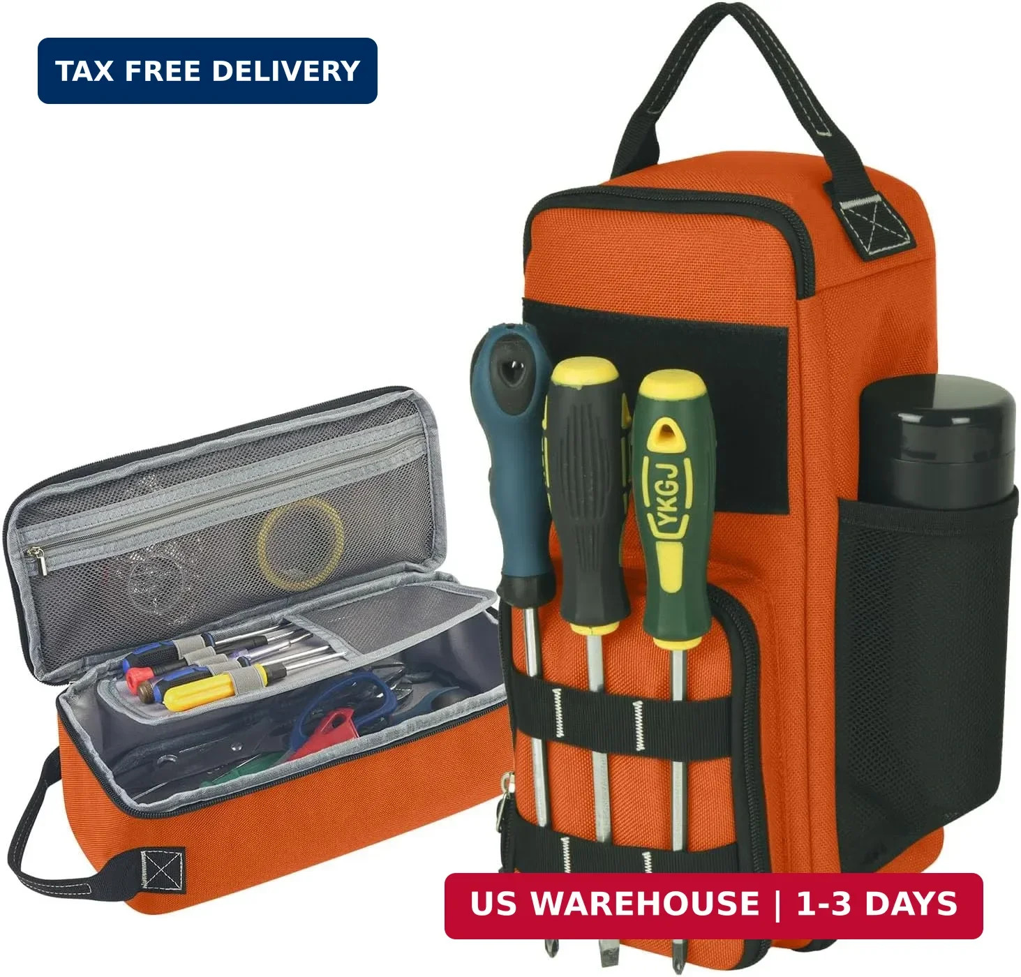 LAKE OF FIRE 12.6″ Small Tool Bag Pouch for Men with Multiple Pockets, Waterproo