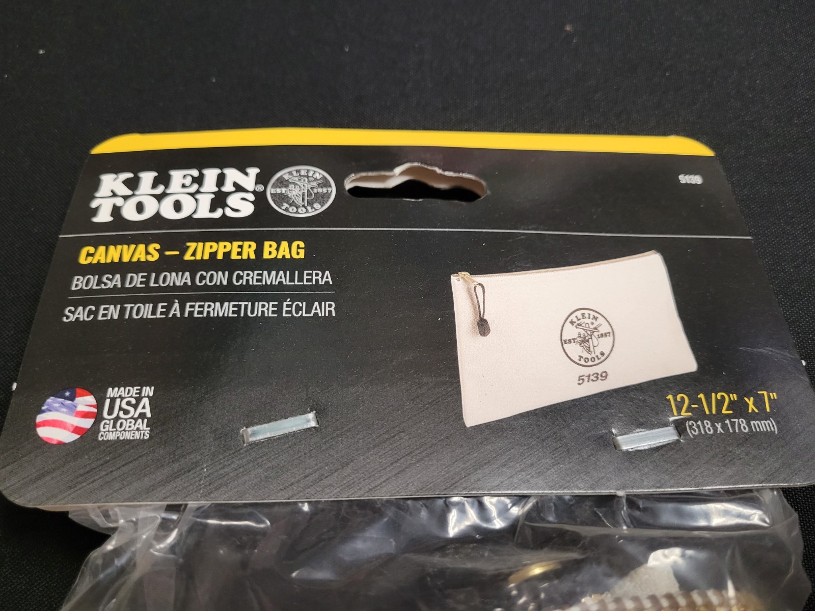 Klein Tools Canvas Zipper Bag 5139 (2023) Brand New Factory Bagged USA Product