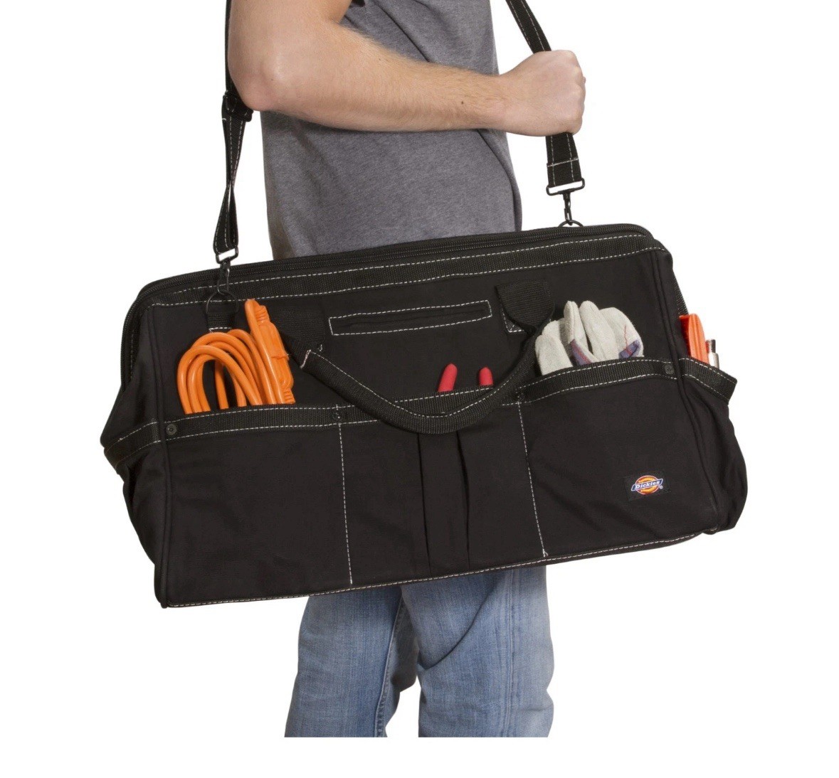 Dickies Black Tool Bag Work Tote 20 inch Style 57087 NEW With Shoulder Strap