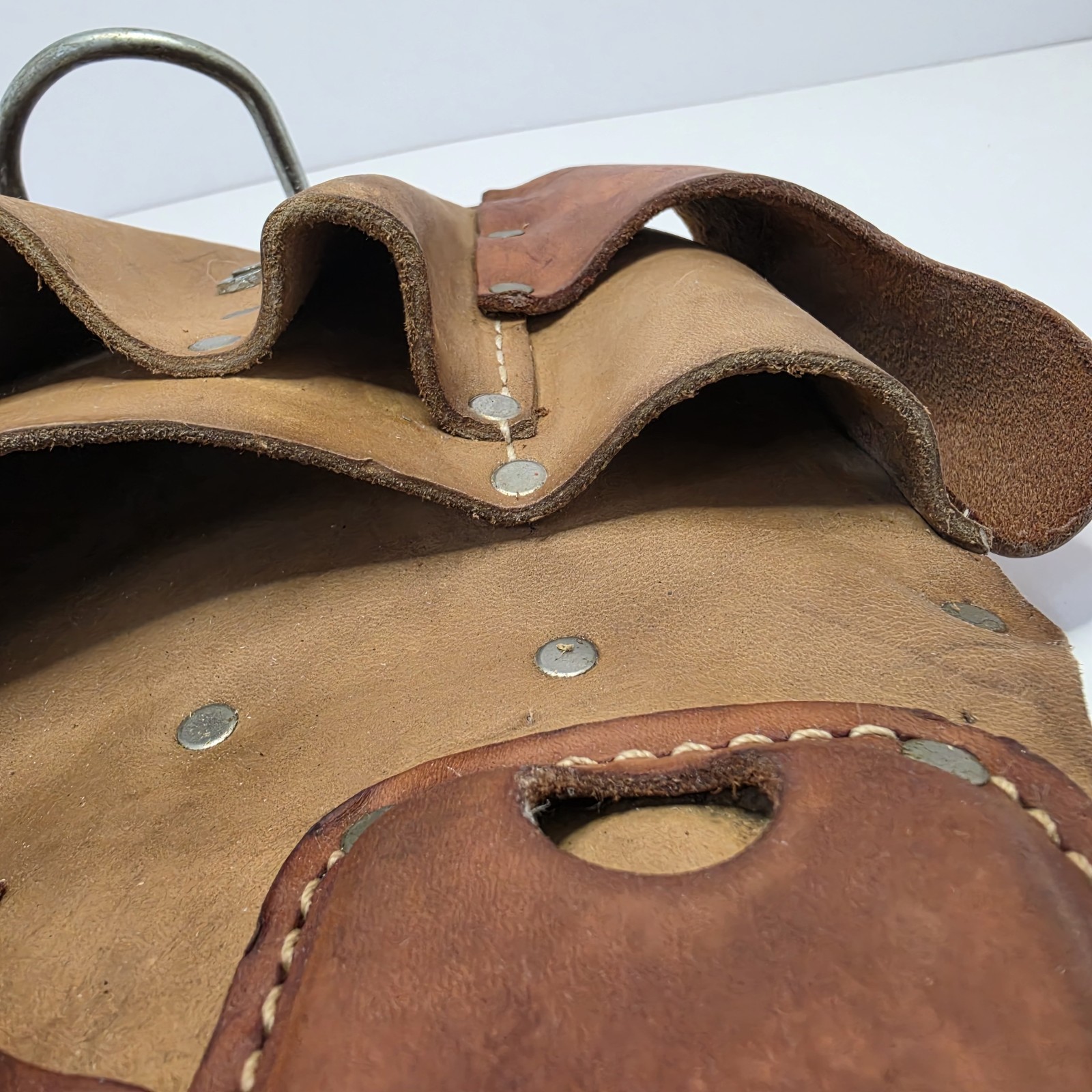 Vintage Nicholas Leather Tool Pouch Made In USA McGuire Heavy Duty 403 823
