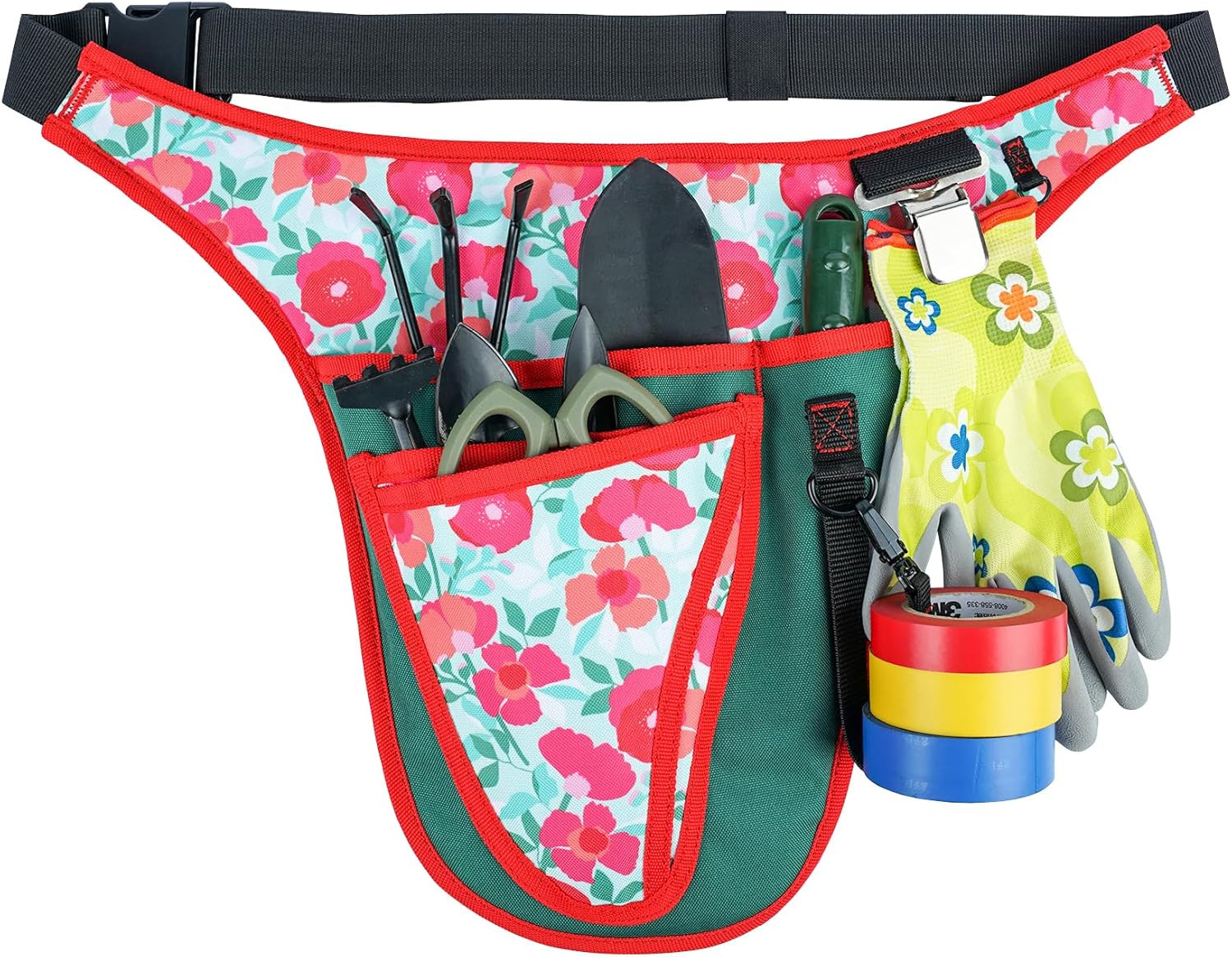 Garden Tool Belt – Adjustable Tool Organizer Belt Pouch Multi-Purpose Pocket for