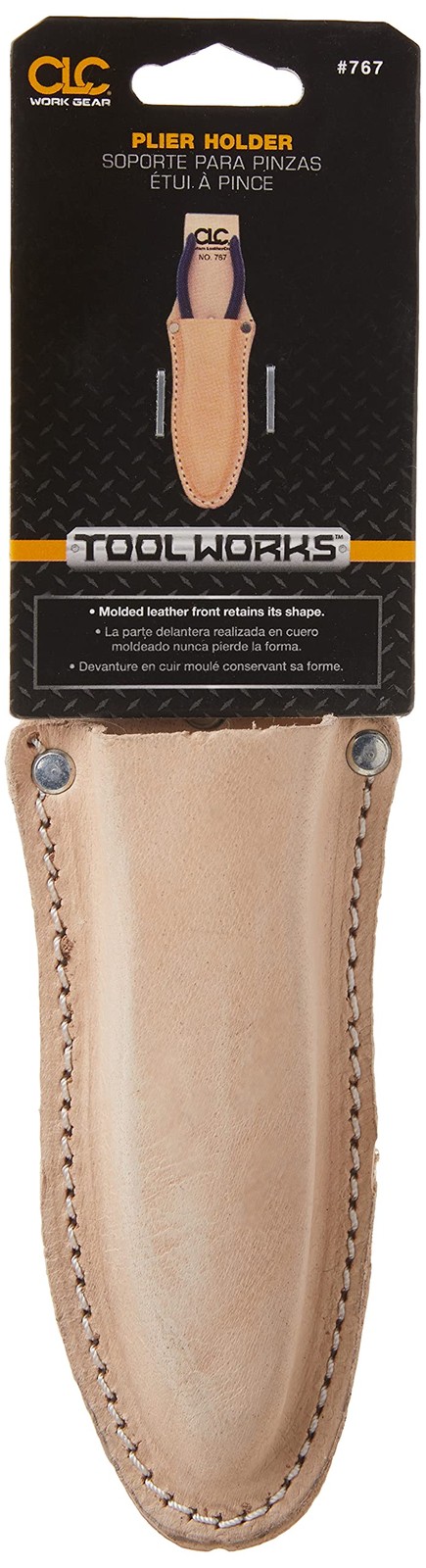 Custom Leathercraft767 Plier Holder, 2.5 in., Top Grain Leather, Tan, 1 Count…