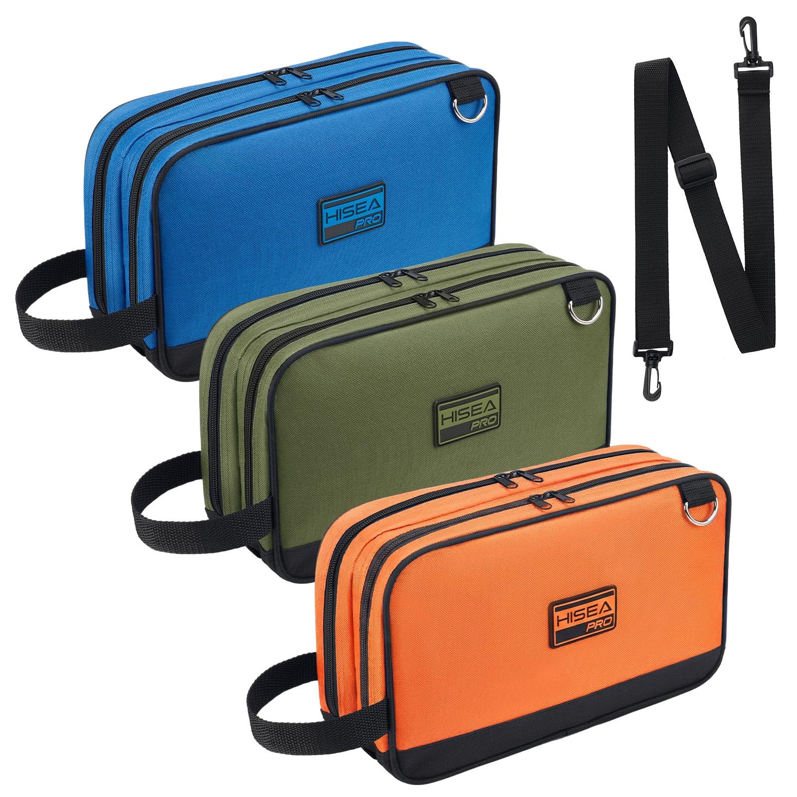 HISEA Small Tool Bag 3 Pack, 12 Inch Tool Pouch 2 Compartments HSCF314