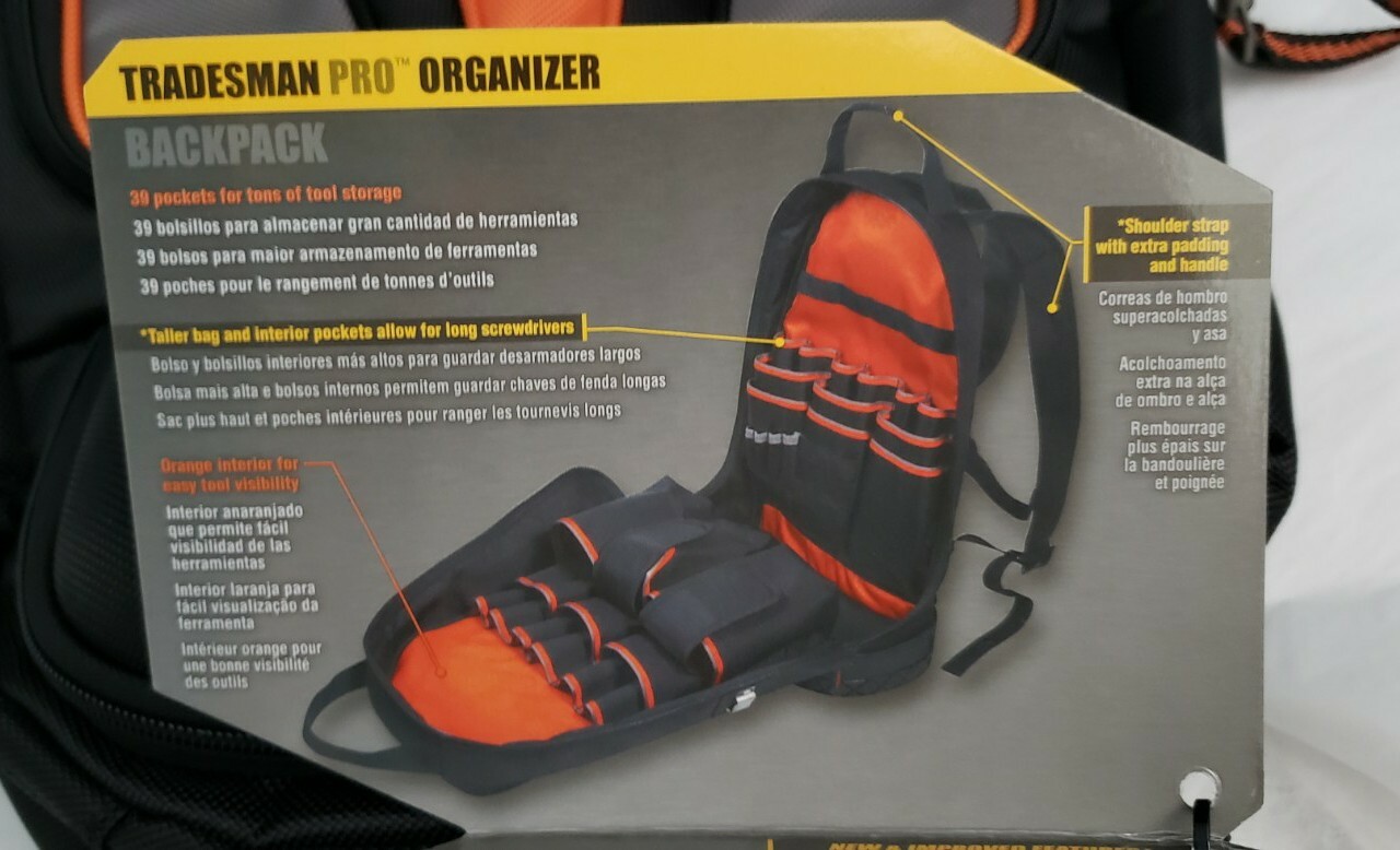 Klein Tools Tradesman Pro Organizer Backpack 55421BP-14 2014 Version