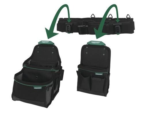 3 Piece Handyman Tool Bag Set Padded Belt Technician Contractor Pouch Storage