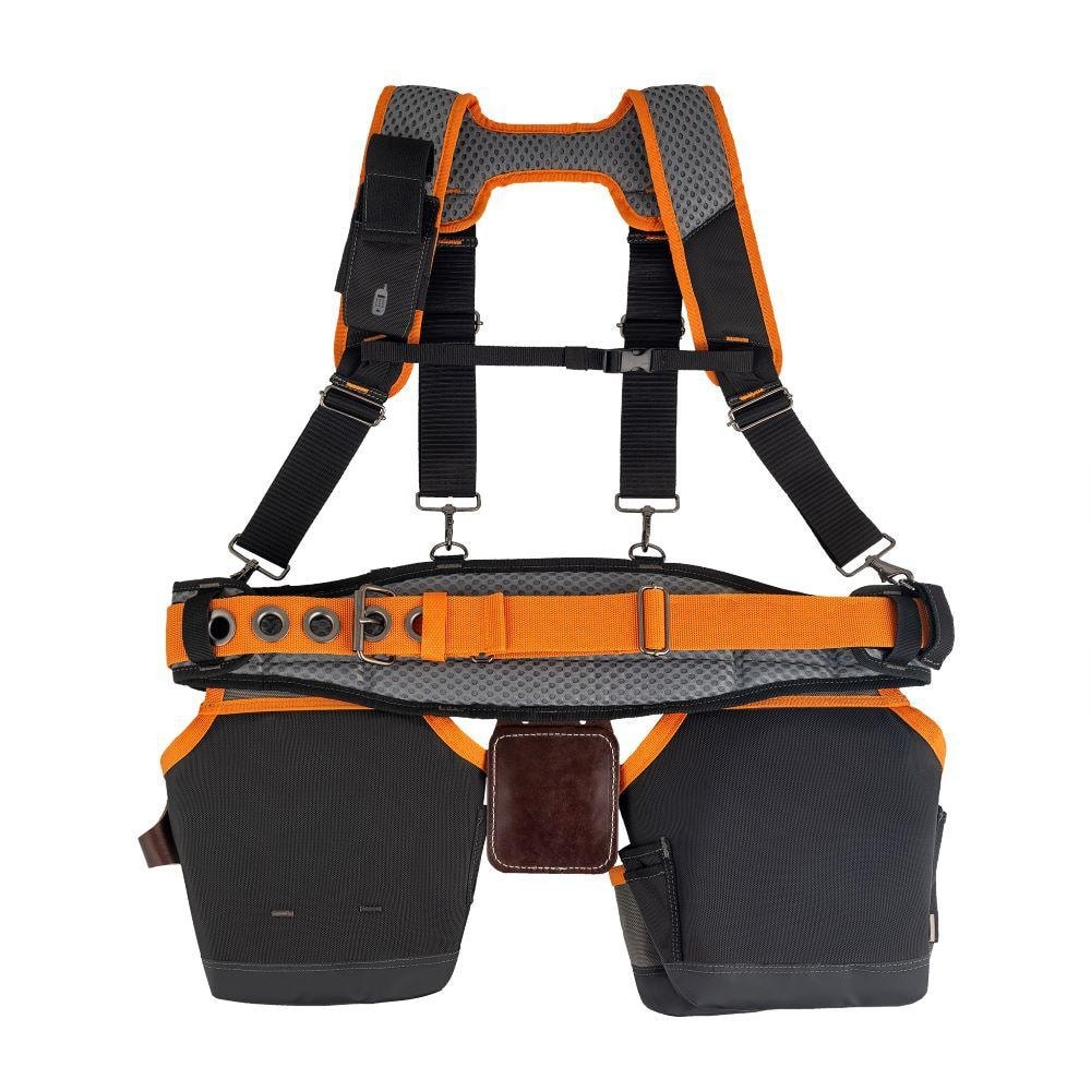RIDGID 29 in. 23 Pocket Professional Grade 2-Bag Tool Belt w/ Suspenders