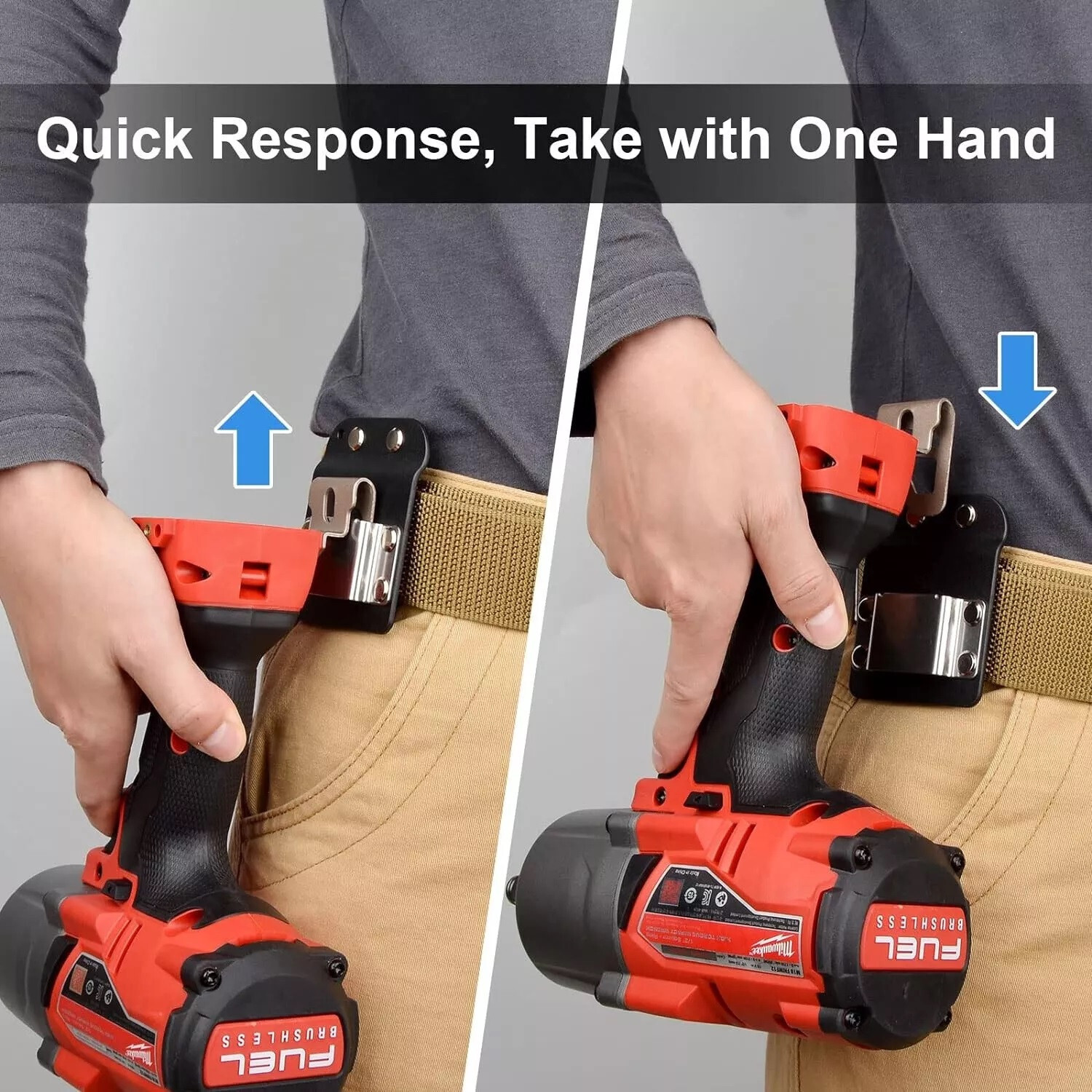 Portable Power Drill Holder Tape Measure Tool Belt Clip On Hook Waist Holster