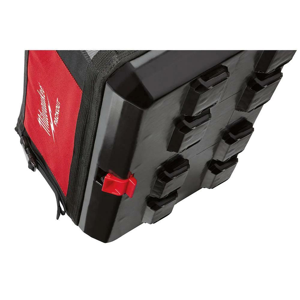 milwaukee caddy/tote 20 in packout tool bag tear-resistant shoulder strap red