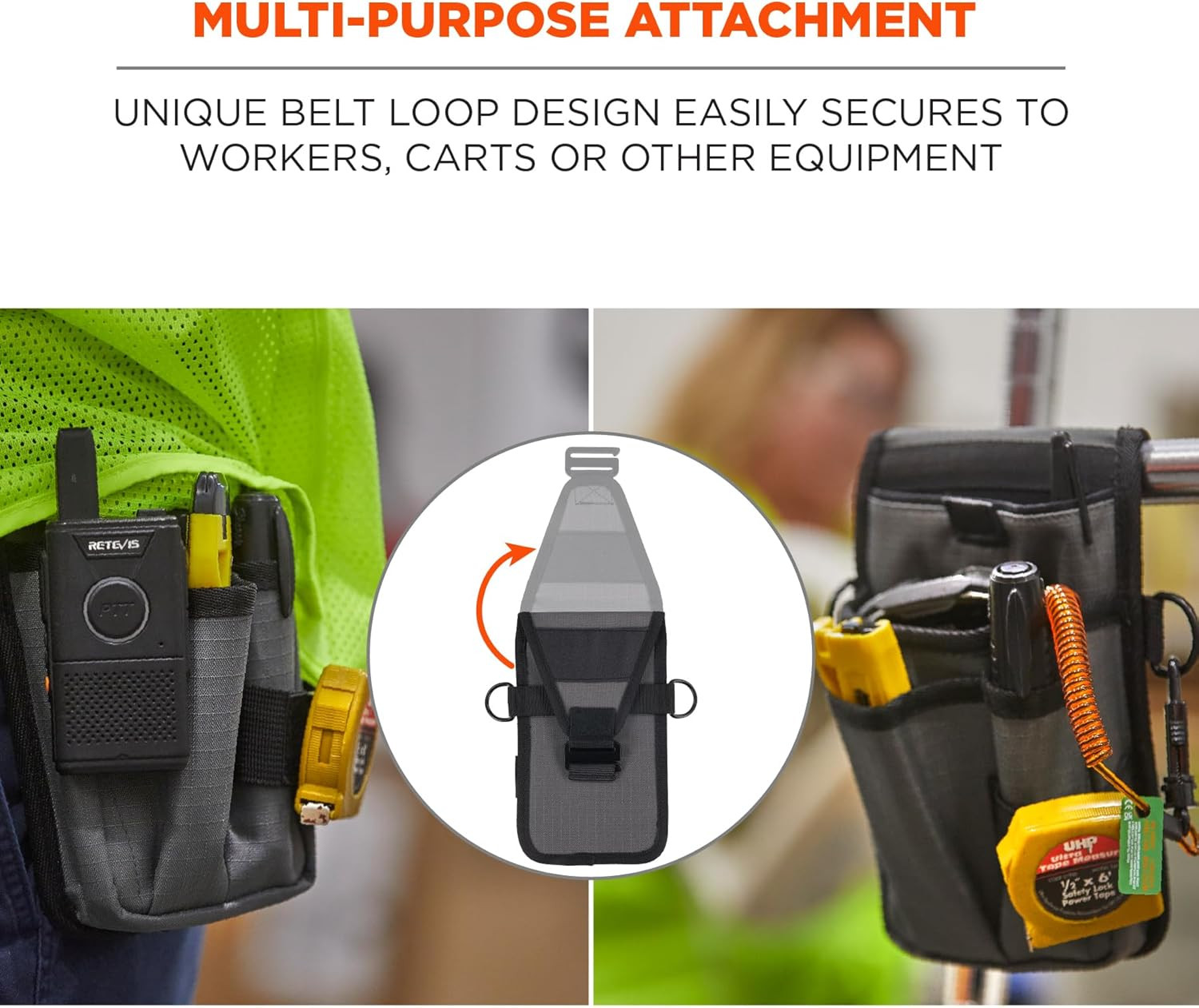 Squids 5568 Tool Pouch, Utility Knife Holster, Scanner Device Holder, Cell Phone