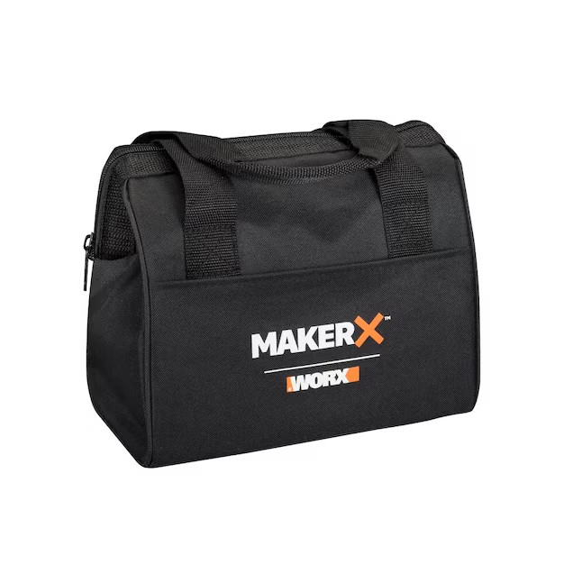 WORX MakerX Black Nylon 10-in W x 6.25-in D x 10-in L Zippered Tool bag
