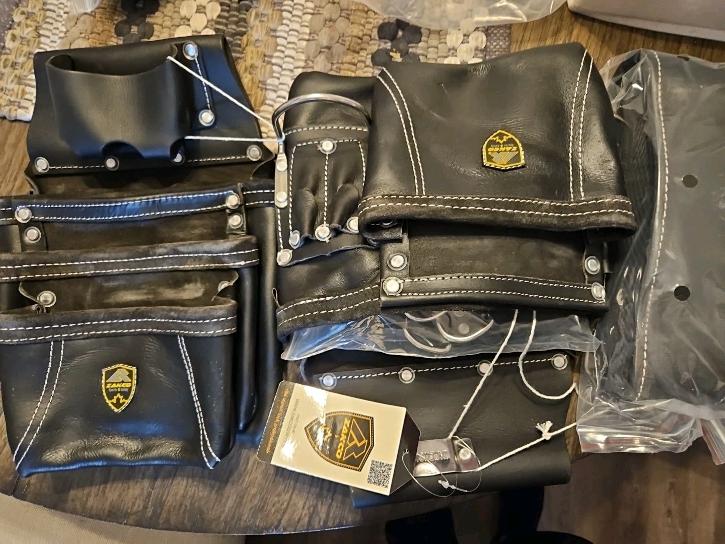 PRO-19 100% GRAIN LEATHER TOOL BELT, TOOL POUCHES RIG CONSTRUCTION New In Bag