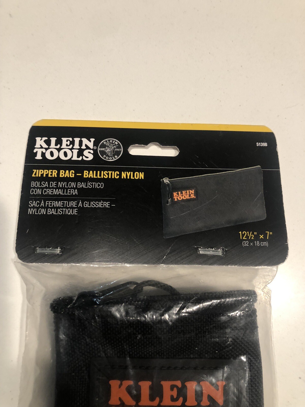 KLEIN TOOLS 5139B Tool Bag,Ballistic Nylon,General Purpose 12 1/2” X 7”