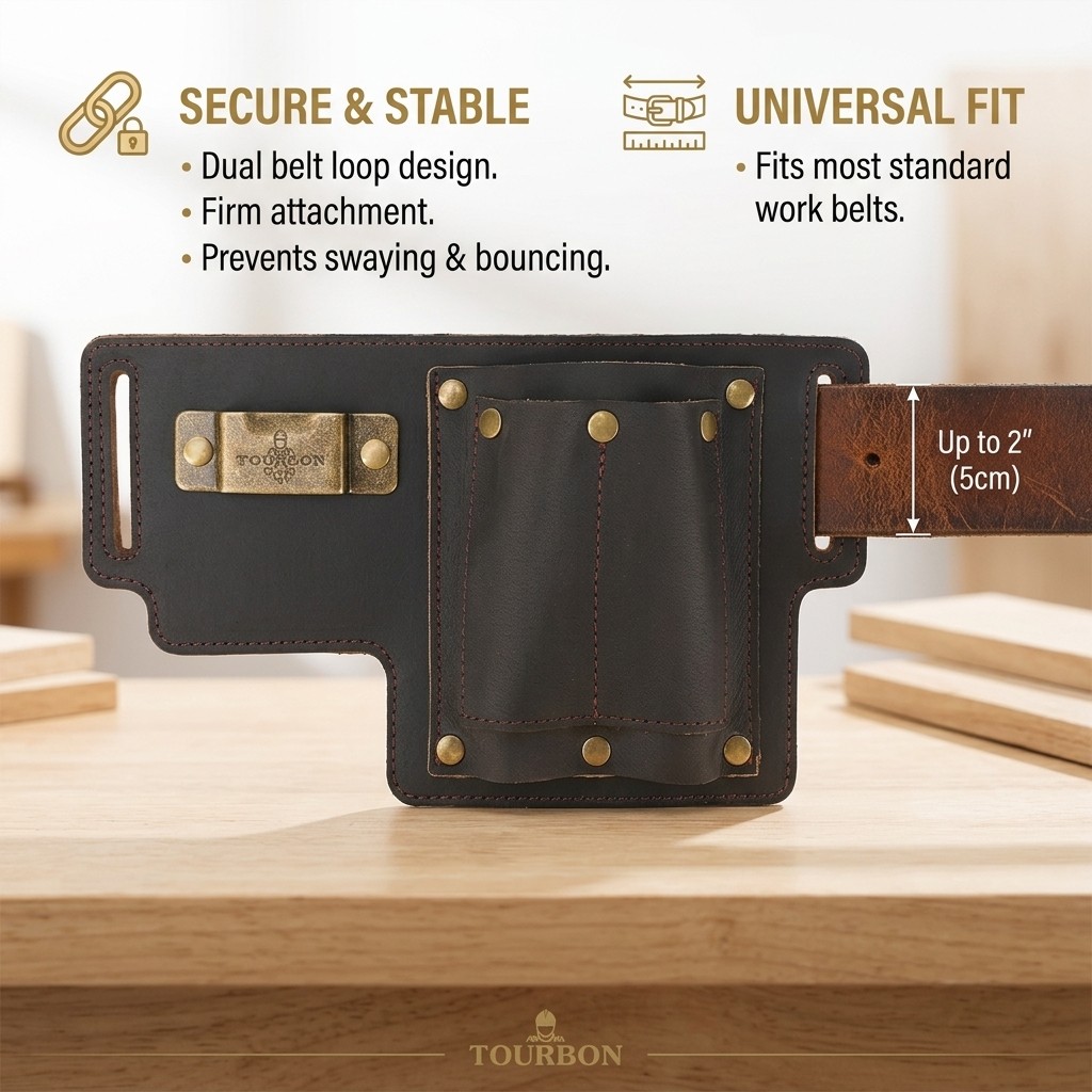 Tourbon Leather 4-in-1 Tool Pouch Electrician Framer Garden Belt Utility Bag