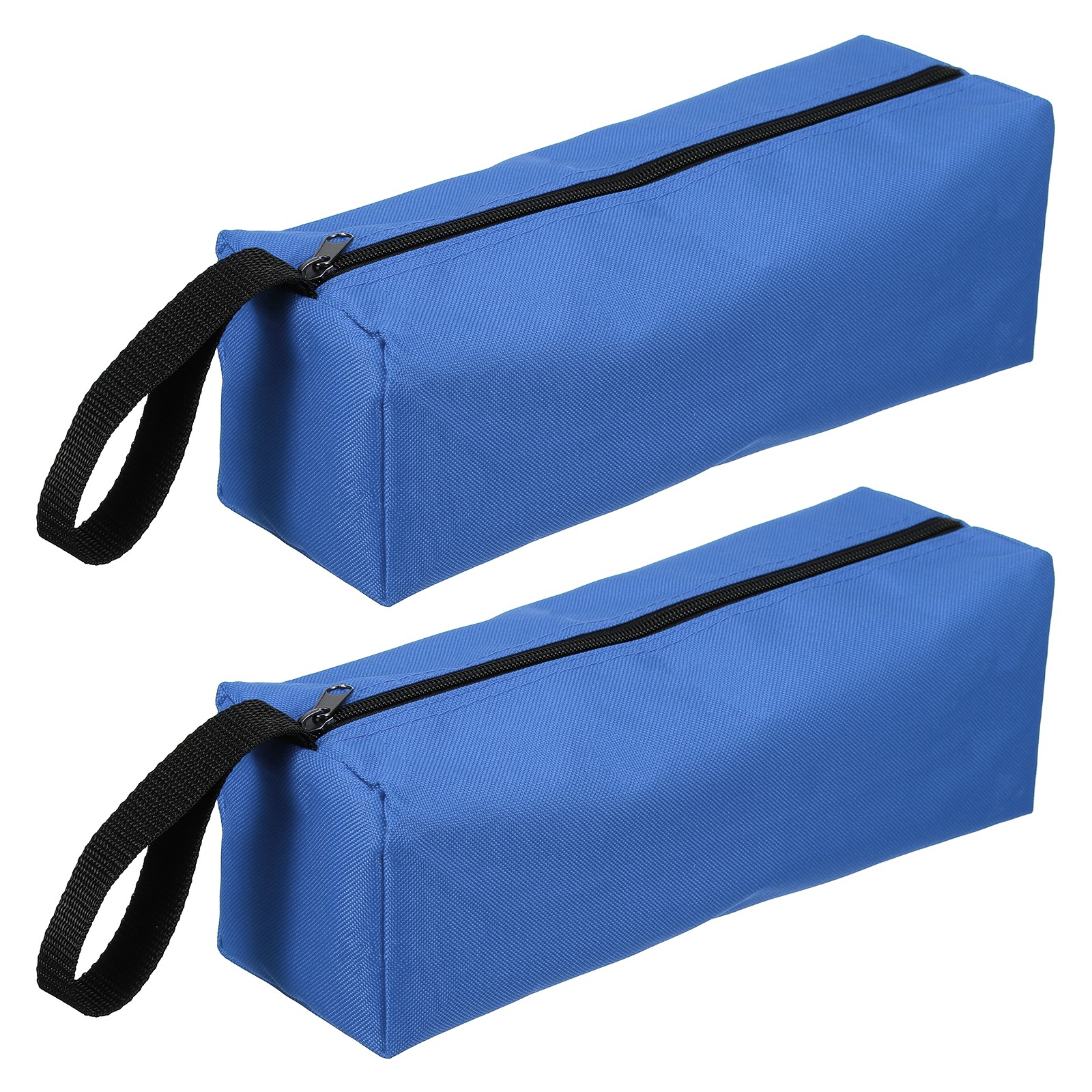2 Pcs 11.8×3.9×3.9″ Multi Purpose Zipper Canvas Tool Pouch, Dark Blue