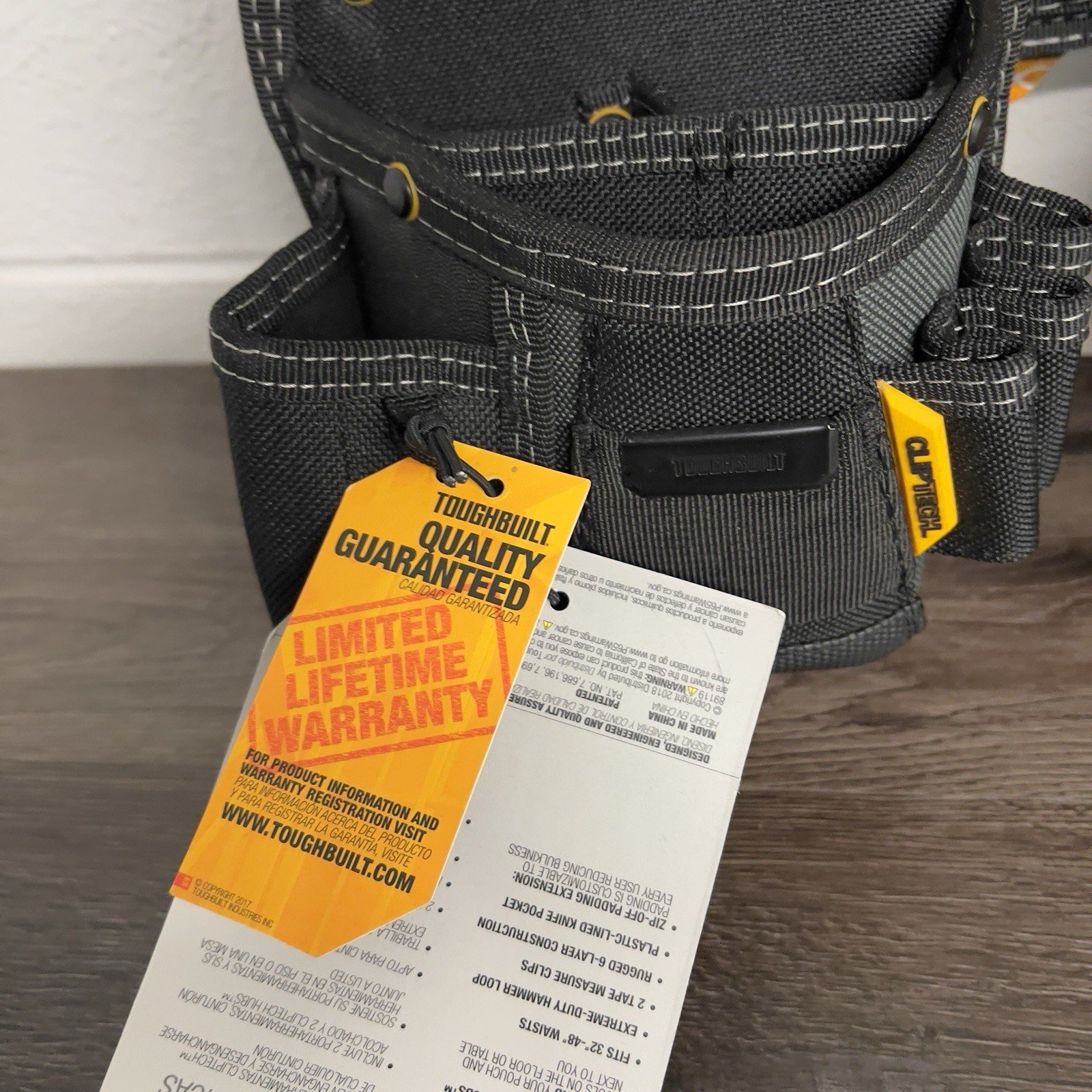 TOUGHBUILT CLIPTECH SERIES 3-PIECE HANDYMAN TOOL BELT SET TB-CT-111-CP BLK