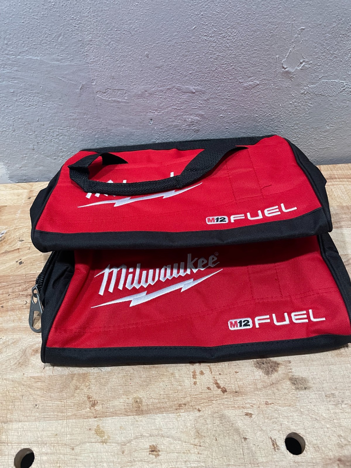 2 – Brand New Small Milwaukee M12 Fuel Heavy Duty Canvas Tool Bags