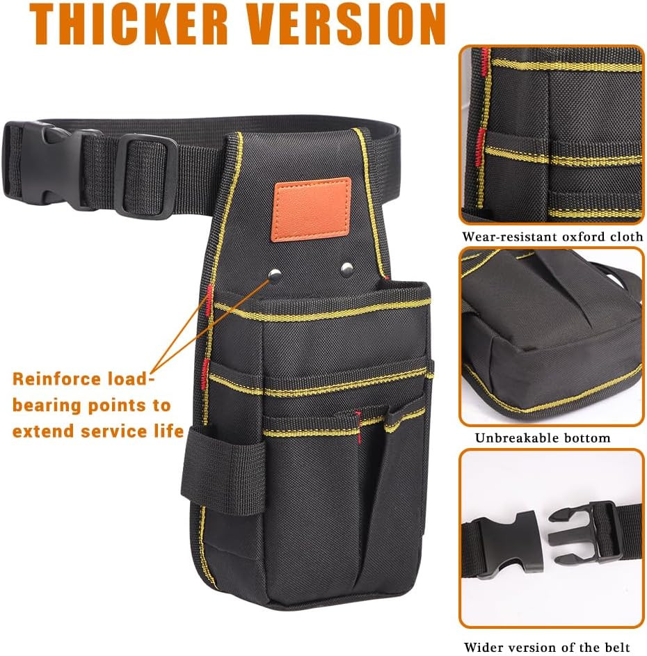 Small Tool Pouch, Small Tool Bag, Tool Pouch with Belt, Industrial Grade Thicken