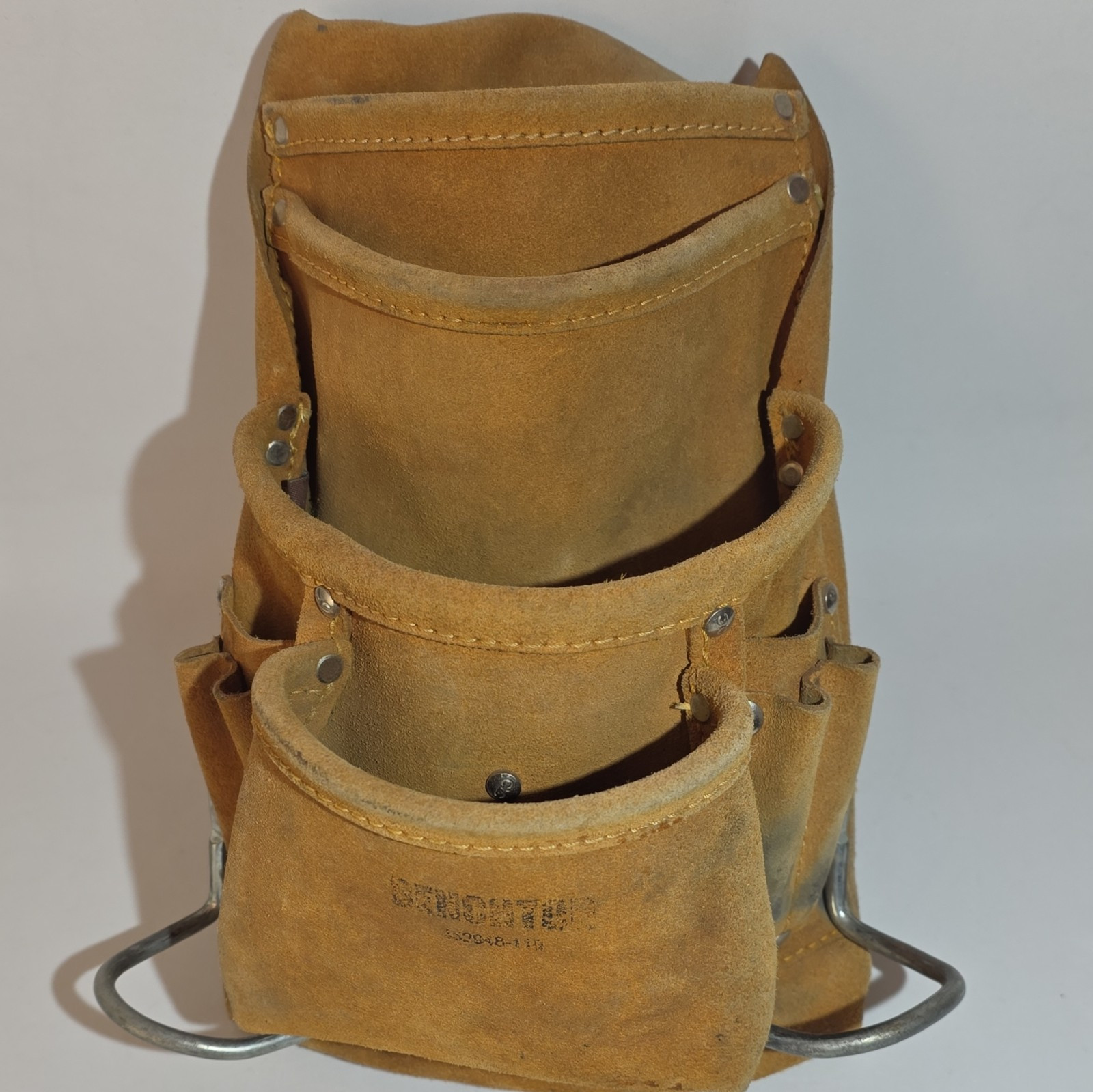 Benchtop Leather Tool Pouch w/ Metal Loops Brown