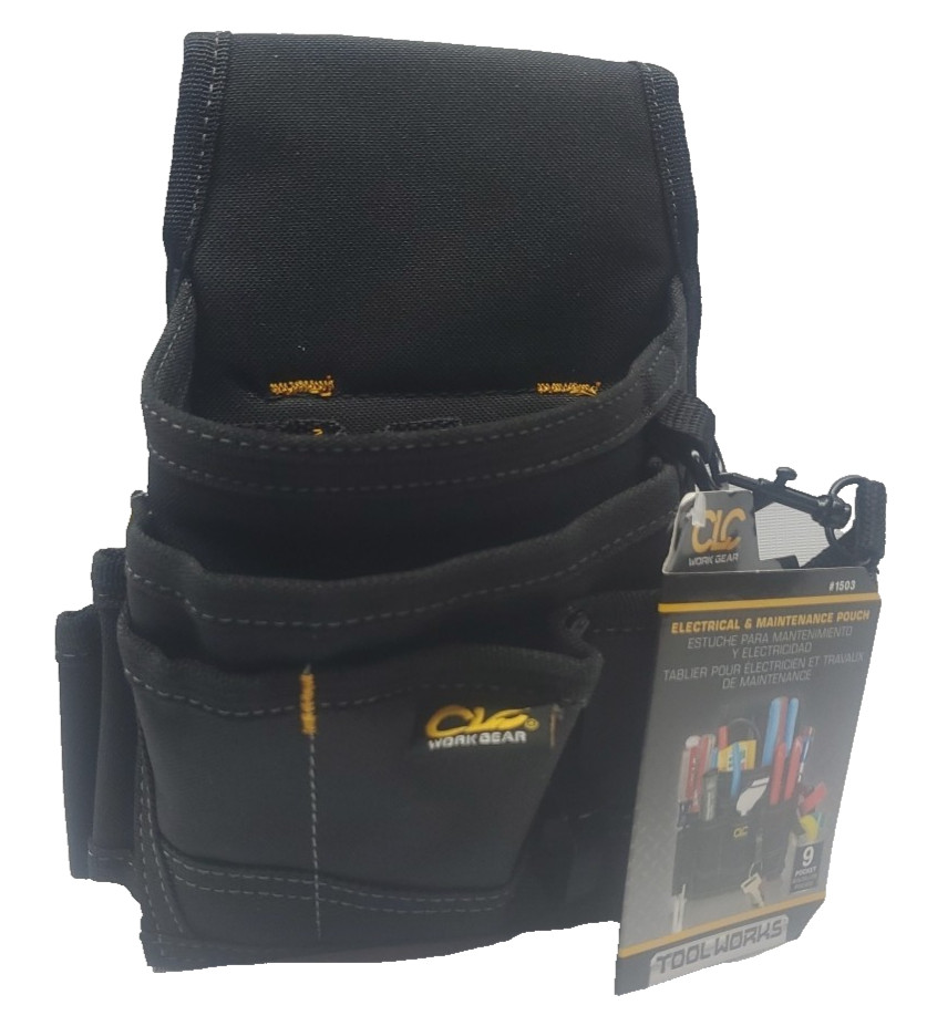 9 Pocket Electrical & Maintenance Tool Pouch Custom Leathercraft CLC 1503