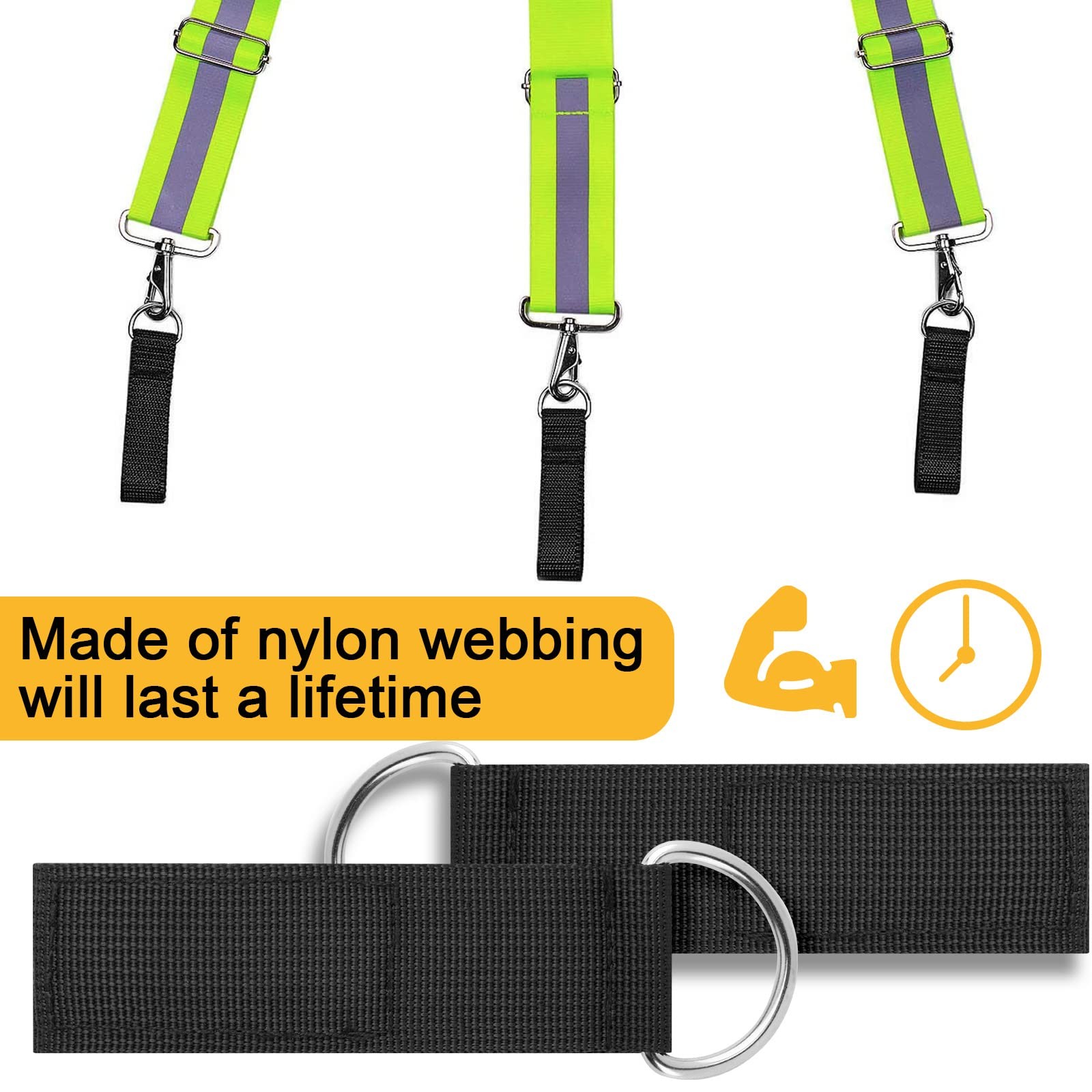 Heavy Duty Tool Belt Loop, 4pcs Suspender Loop and Attachment, Tool Belt Stra…