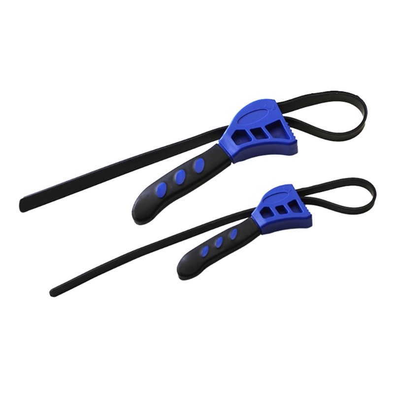 Pack Of 2 Adjustable Rubber Strap Wrenches For Plumbing And Automotive Use